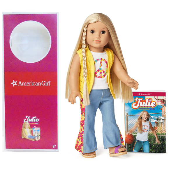 American Girl DOLL JULIE BEFOREVER 1974 + MEET OUTFIT Blonde Brown Eyes Book BOX - Picture 2 of 12